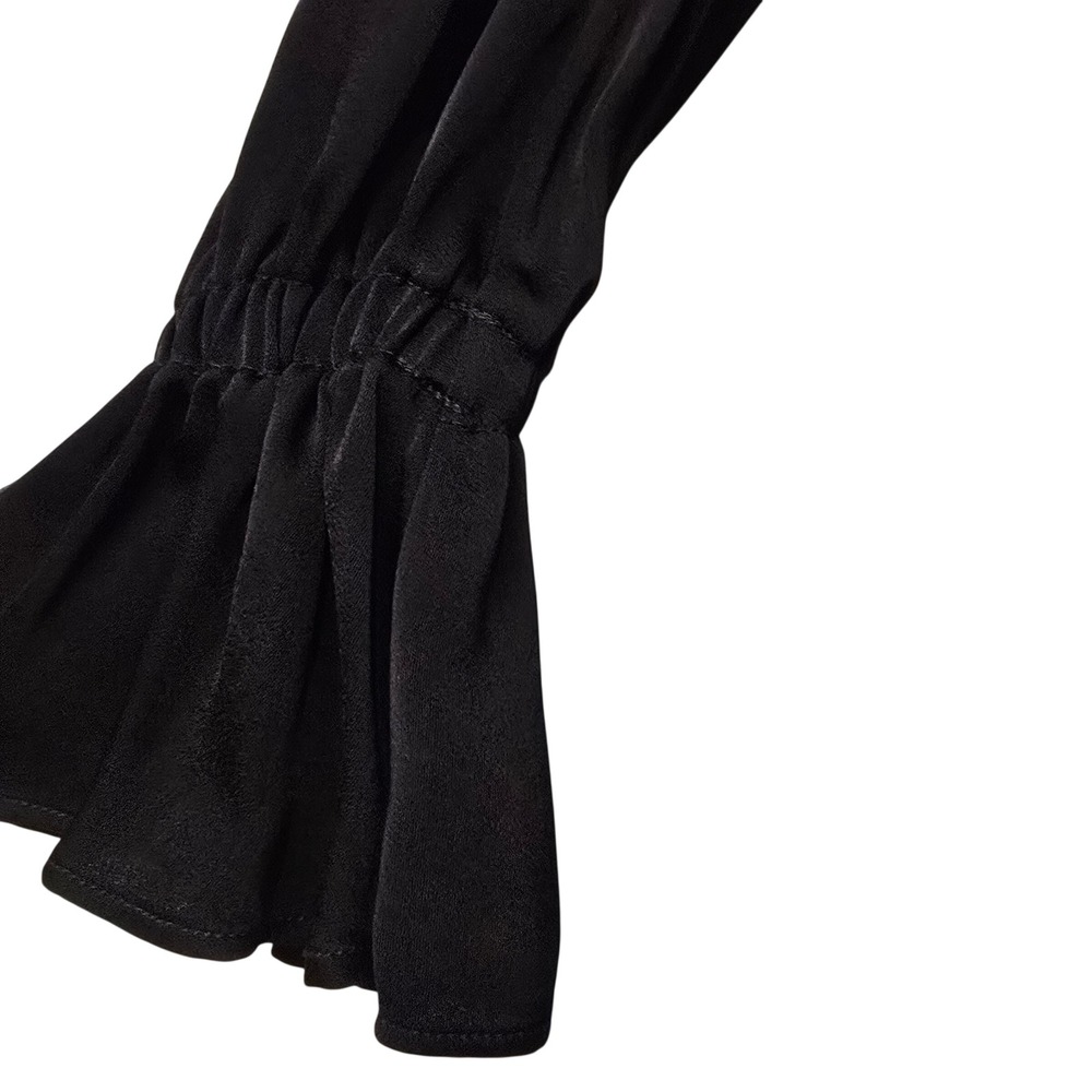 NWT Etro Milano Black Floral Embroidered Wrap Dress Made in Italy Size 44/ US 8 - Picture 6 of 12